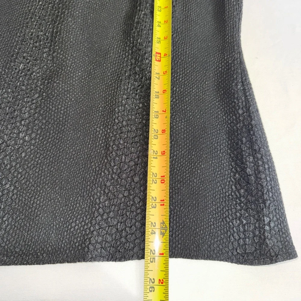 Banana Republic Black‎ Textured Honeycomb Puff Sleeve Keyhole Blouse Top Size 12